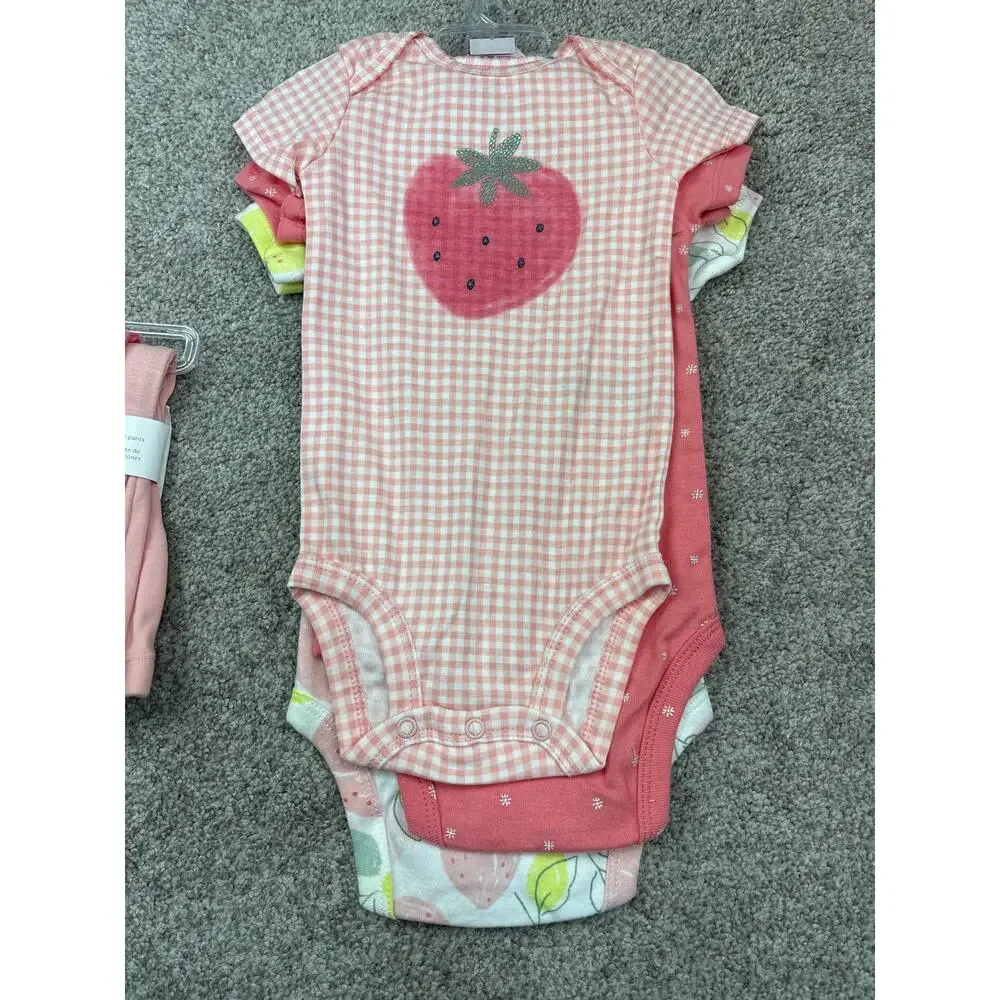 New with tags! 6 month onesie 3 pack and 6 month pant 2 set